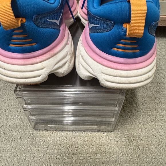 HOKA -‎ Bondi 8 Women’s Shoes in Blue, Pink Sz 7.5 B - Picture 4 of 6